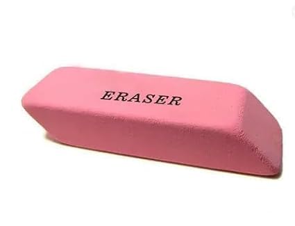 red, Ink Pen and Ball Pen Pencil Sand Eraser,School Office Stationery Ink Erasing, Writing Correction Pack of 4.