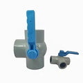 Irrigation Three-Way Valve, PVC Material, 2 Inch Thread Ended, Pack of 1