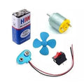 Electronic Experiment Project DIY Kit with DC Motor, Fan Blade, Switches, 9V Battery Clip, Multicolour, for Kids 8 Years and Up
