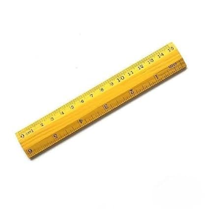 Wooden Scale, 15 cm Small Straight Measuring Tool for School Students, Pack of 1