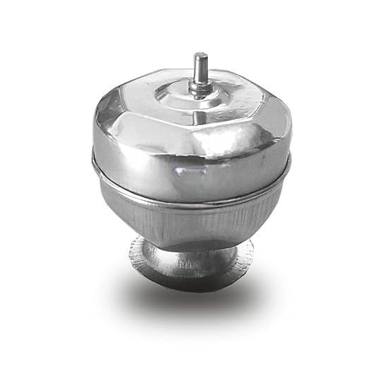 Stainless Kumkum Chimil, Silver, Pack of 1