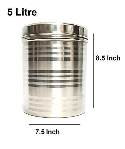 Stainless Steel Round Dabba Storage Container, 150ml Capacity, Silver, Cylindrical, Airtight Seal, Rust Resistant