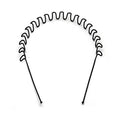 NEW DESIGNING Zigzag Wave Black Metal Unisex Hairband Zig Zag Hair Band For Men And Women's PACK OF 1