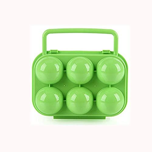 Multicolor Egg Storage Container, Hard Plastic, 6-Egg Capacity, Rectangular Shape, Modern Style, Portable Design, Glossy Finish, Random Color, 15x10x8cm