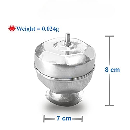 Stainless Kumkum Chimil, Silver, Pack of 1