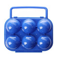 Multicolor egg Portable Folding Egg Carrier Holder Storage Container for 6 Eggs B9E4 (PACK OF 1)
