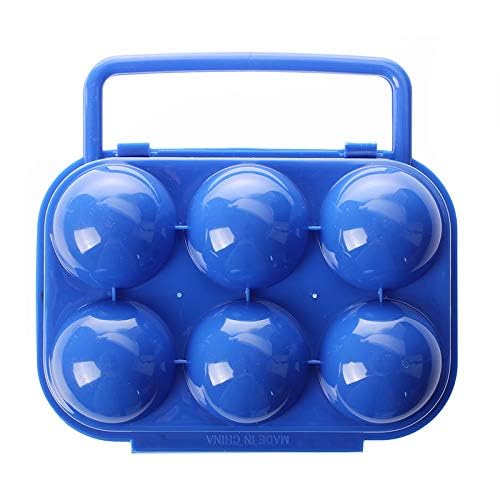 Multicolor egg Portable Folding Egg Carrier Holder Storage Container for 6 Eggs B9E4 (PACK OF 1)