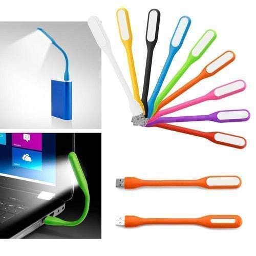 Adjustable Angle USB LED Light, Bendable Portable Lamp for Power Bank, Laptop, Keyboard, Reading, Multicolor (Set of 2)