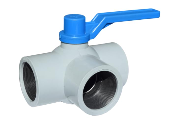 Three Way Ball Valve, 2 Inches, Pack of 2