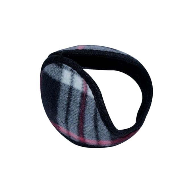 Winter Season Headwear Ear Muffs, Black, Polyester, One Size, Classic Style, Unisex, Set of 2