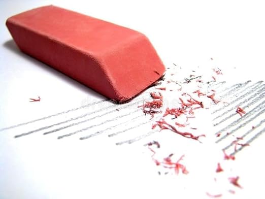 Red Color, Ink Pen Eraser School Office Stationery, Correction Supplies for Erasing Fountain Pen Ink (Pack of 4)