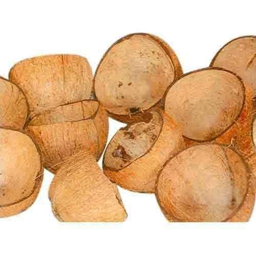 Natural Coconut Shells, Cleaned, 1.8 Kg, Natural Brown