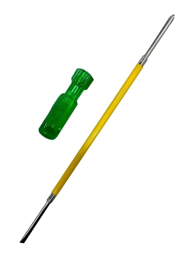 Professional Two-in-One Screwdriver, Slotted and Phillips Head with Heavy Duty Shockproof Handle for Home Use
