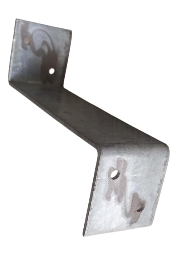 Z Clamp, 4 Inches, Wall Mount, Polished Finish, Pack of 2