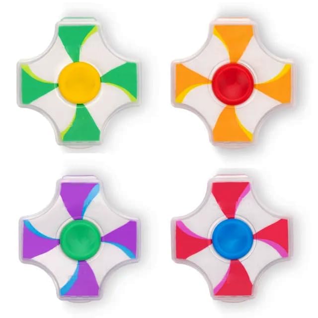 Non Toxic Dust Free Spin Erasers, Multi-Color, Rubber, Rectangular, Pack of 5