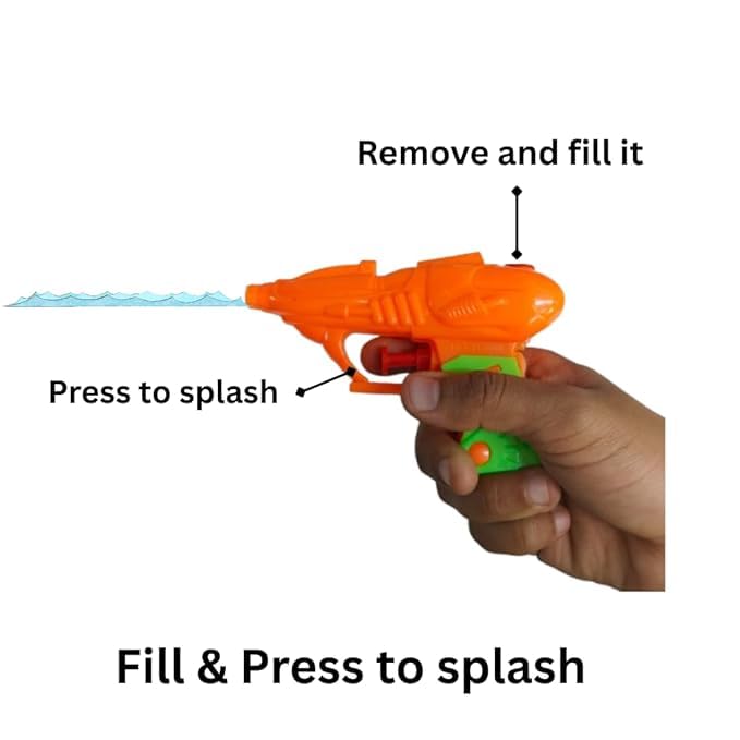 Small Size Water Toy Gun for Kids, Multicolor, Pack of 1