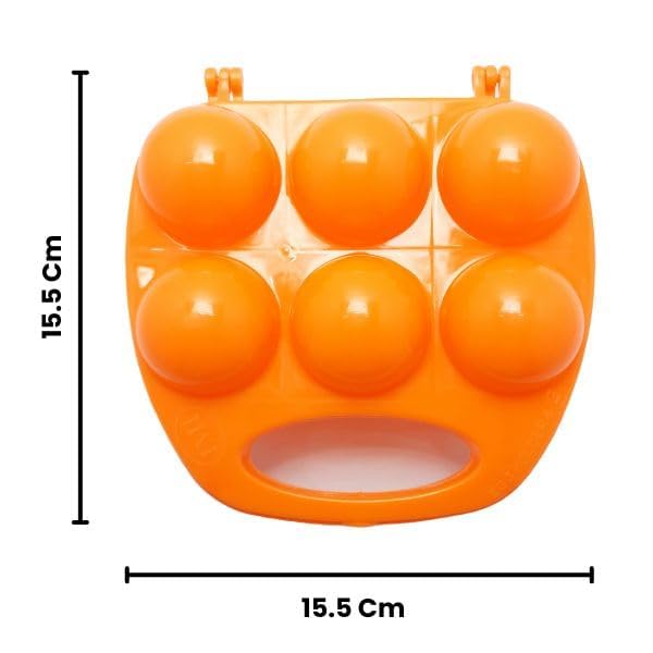 Multicolor 6-Egg Storage Tray, Hard Plastic Refrigerator Container, Random Colour Kitchen Organizer, 1 Set