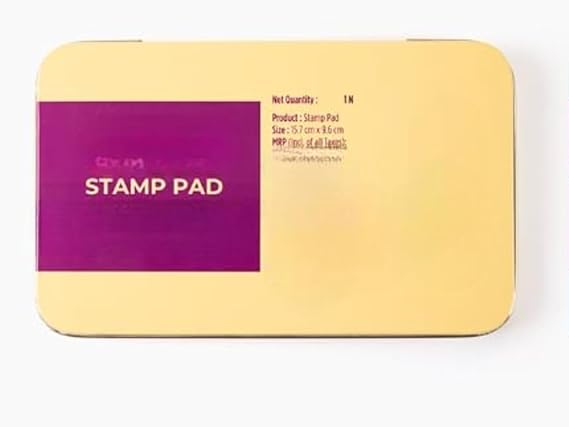 Large Blue Stamp Pad, Long Lasting Impression, 15.7 x 9.6 cm, for Document Marking pack of 1