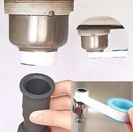 Plastic Drip Irrigation Accessories 16mm Straight Connector with Tap and 1pc Teflon Tape for Plumbing and Water Leak (Colour May Vary) -30 Pieces