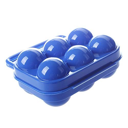 Multicolor egg Portable Folding Egg Carrier Holder Storage Container for 6 Eggs B9E4 (PACK OF 1)