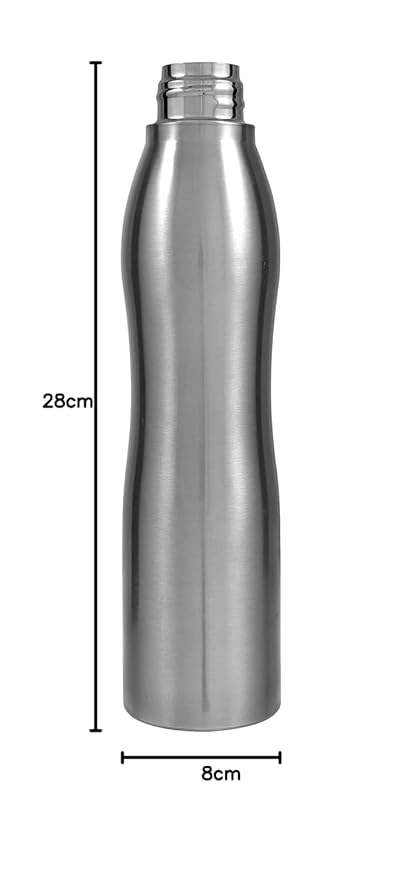 Stainless Water BOTLE Cold 1000 ml (Pack of 1, Silver, Steel)
