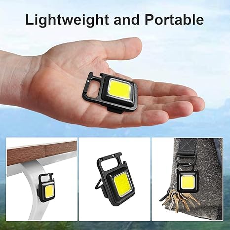 Rechargeable LED Keychain Flashlight, 500 Lumens Mini Flashlight with 4 Light Modes