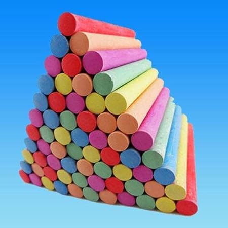 Chalks for Blackboards, Greenboard, Cement Floors, Multi Color, 25 Pieces