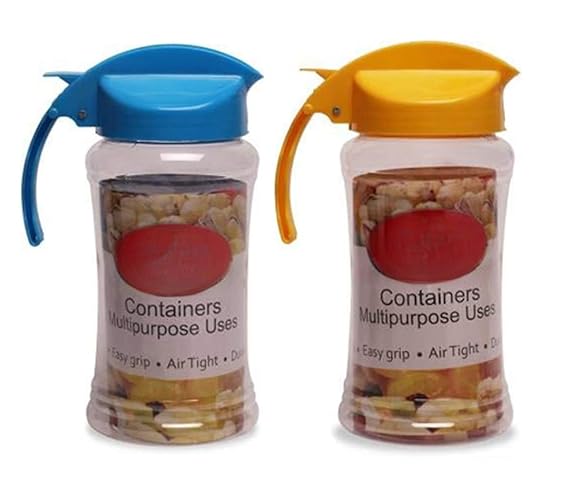 Plastic Oil Dispenser Oil Pourer with Transparent Body - 1 Litre, (Set of 2)