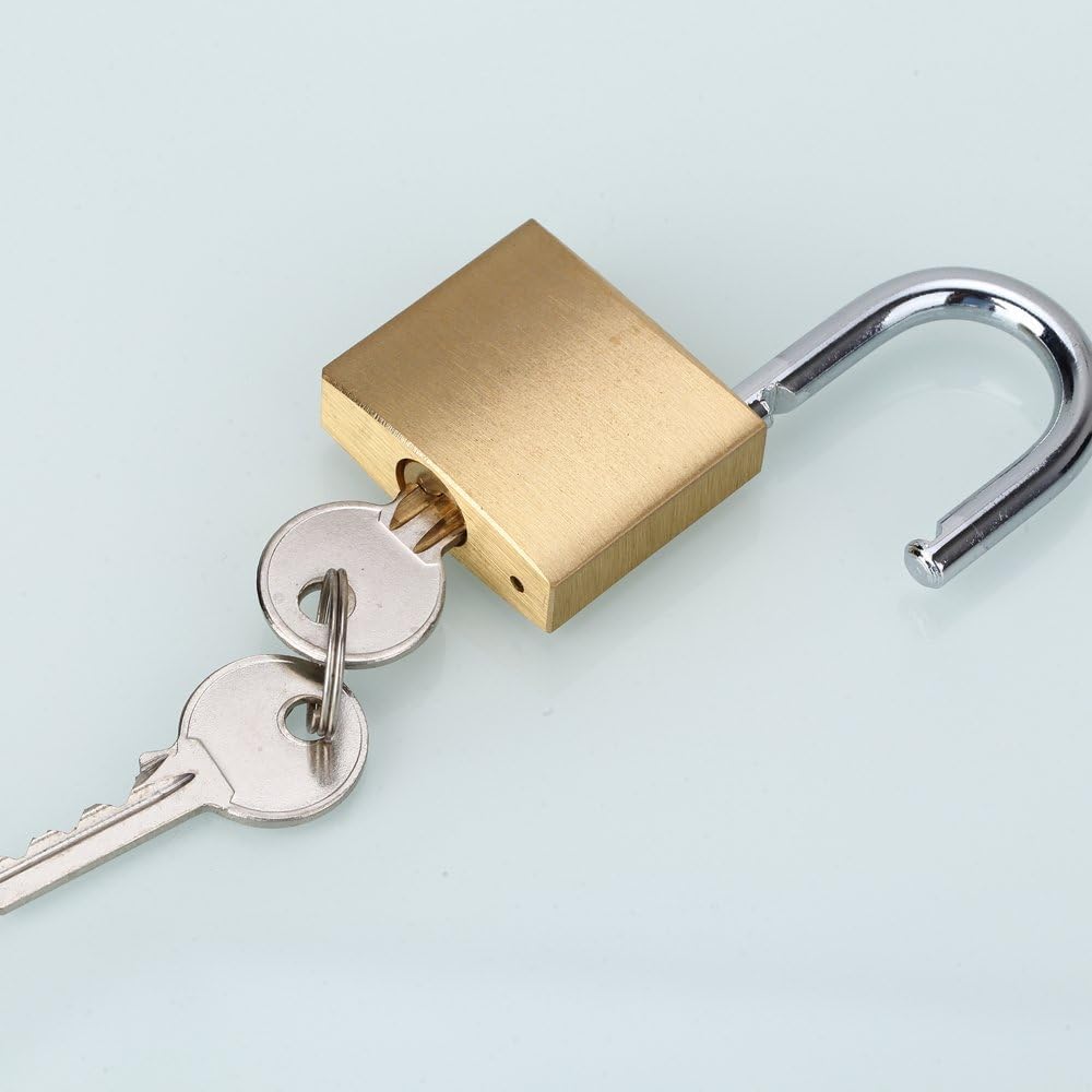 25mm Small Padlock Set with 2 Keys Each, Travelling Security Locks, Pack of 3
