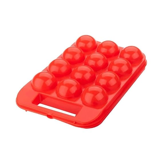 (Pack of 2 12 Cavity Egg tray Portable Plastic Egg Holder Carrier Storage Box Egg Tray for 12 Eggs Egg Storage Box
