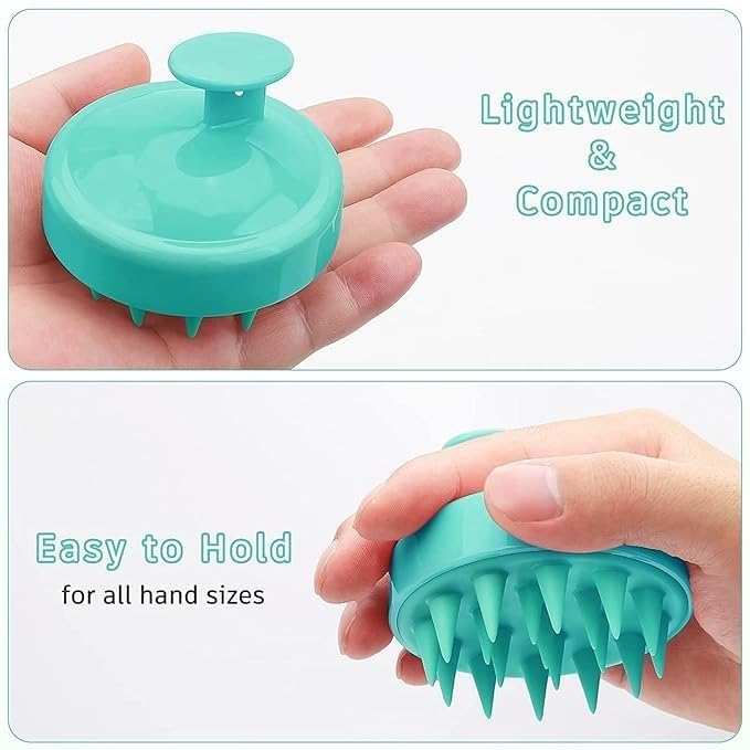 Hair Scalp Massager Shampoo Brush with Soft Silicone Bristles Kitchen for Anti Dandruff Removal Head Massager Prevents Hair loss for Men, Women (PACK OF 1)