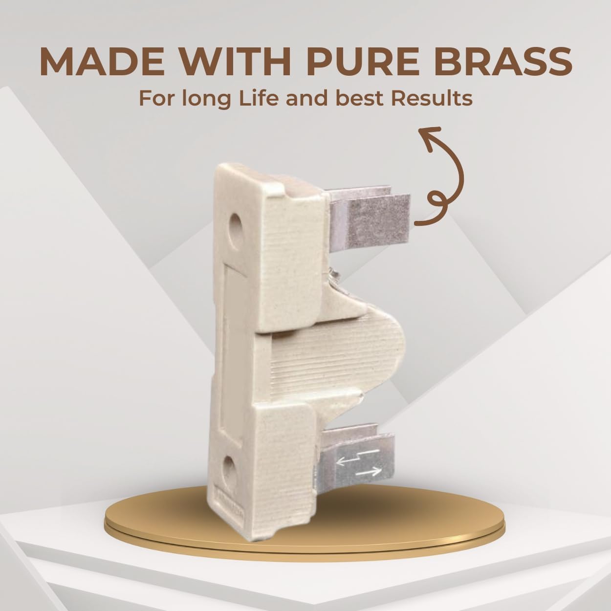 63 AMP Kitkat Fuse Porcelain Brass, Pack of 1