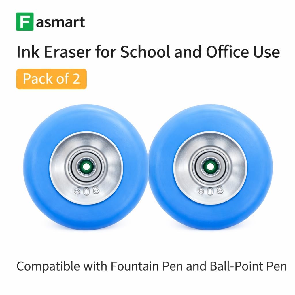 Fasmar Ink Eraser for Fountain Pen and Ball-Point Pen, Pack of 2