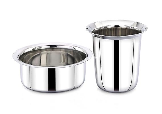 Stainless Steel Dabara Set | Tea, Coffee Dabara Set | South Indian Coffee Glass Tumbler Set of 2 | Serving Drinkware | Stainless Steel Dabara Tumbler Set, 150 ML Capacity