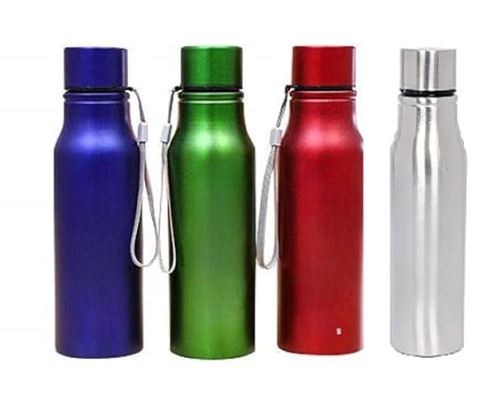 Water Bottle Stainless Steel Bottle 500 ml for School Kids, Men & Women .(multi Color Pack of 1)