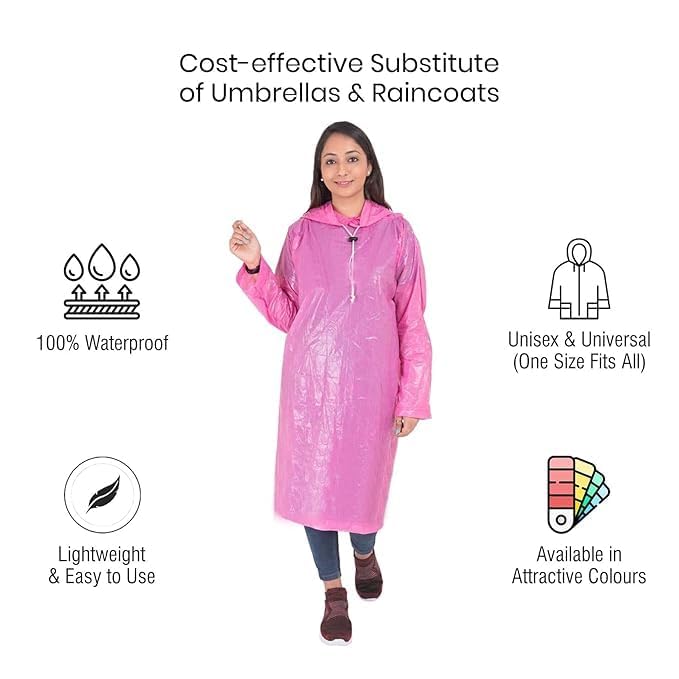 Multicolor Unisex Waterproof Rain Poncho