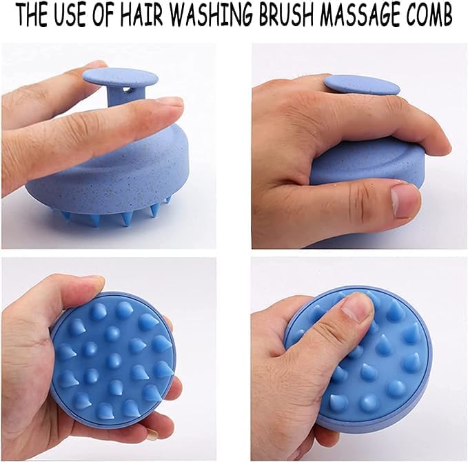 Round Hair Scalp Massager Shampoo Hair Brush, Super Soft Bristles, Exfoliating, Anti-Dandruff.