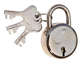 Padlock, 50mm, Silver, Metal, Rectangular, Compact Size, for Travel Luggage, 2 Count