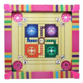 Kids Plastic Carom Board Game with Back Side Ludo,Snake and Ladder, 30x30 cm, for 2-4 Players, Multicolor (Pack of 1)