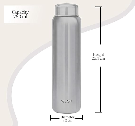 Stainless Steel Water Bottle for Fridge, 750 ml Capacity, Set of 1