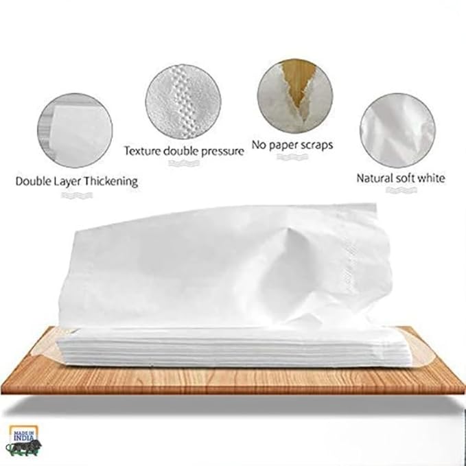Travel Size Facial Tissue Refill Pack for Car and Purse, Disposable, Pack of 4