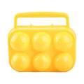 Multicolor Egg Storage Container, Hard Plastic, 6-Egg Capacity, Rectangular, Glossy Finish, Portable Modern Style, Random Color, 15x10x8cm