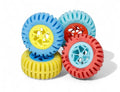 Wheel Shaped Erasers, 2 Inch, Multi Colorful, Pack of 2