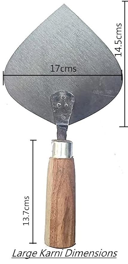 Hind Tools Karni/Kanni (Large) | Karni Tools for Plaster | Trowel Set for Cement Works | Mason Tools pack of 1