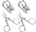 Folding Scissors, Stainless Steel, Small Travel Pocket Foldable, Pack of 1