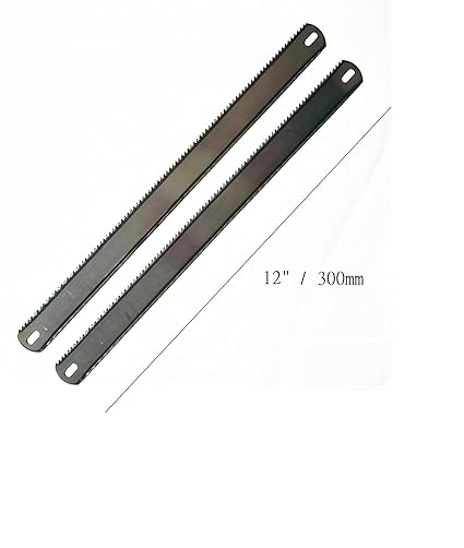 Double side Hacksaw Blades Size- 300 x 25 mm (12 X 1 inch) Durable, Precise, Long-Lasting For Clean Cuts In Metal, Wood, PVC Plastic and more, 8TPI for Wood and 24TPI (pack of 1)