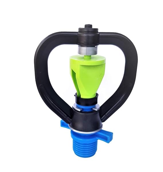 Water Sprinkler for Garden Agriculture Irrigation, Male Thread 1/2 Inch, Plastic, Black, Pack of 2