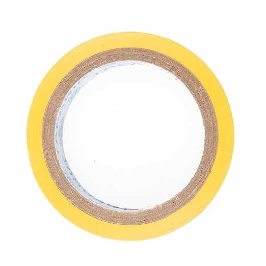 Insulation Tape Premium Electrical Tape - Yellow, 17mm Weather Proof, Moisture & Fire Resistant, Excellent Elasticity, Durable, Good Grip and Strong Adhesion (Pack of 5)