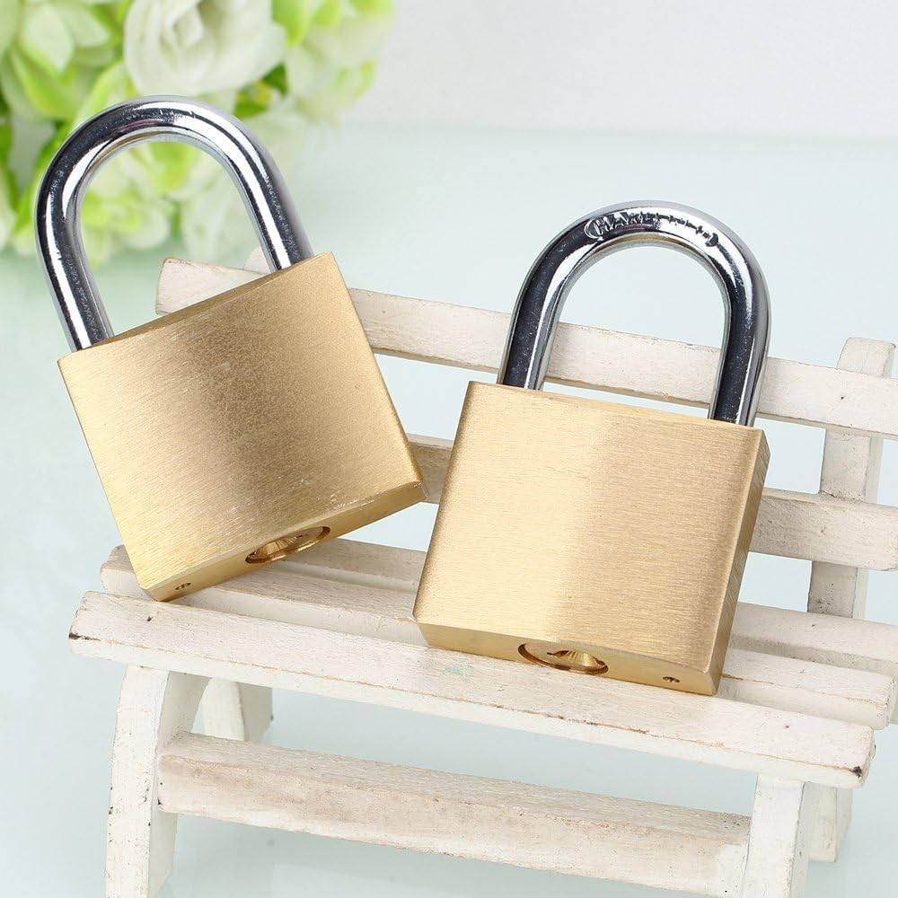 25mm Small Padlock Set with 2 Keys Each, Travelling Security Locks, Pack of 3