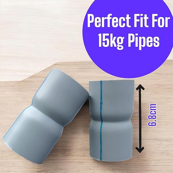 PVC Pipe Coupling, 2 Inch, Black, Heavy Duty Water Line Connector for Plumbing and Irrigation, Pack of 2